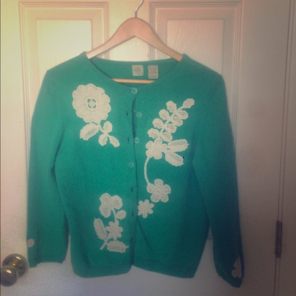 Whimsical Kelly green sweater