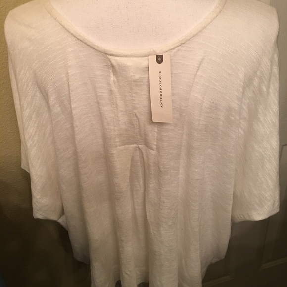 New ANTHROPOLOGIE Porridge White Top Sz XS - Picture 4 of 8
