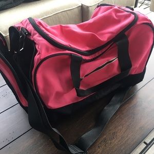 Hot pink Nike workout bag