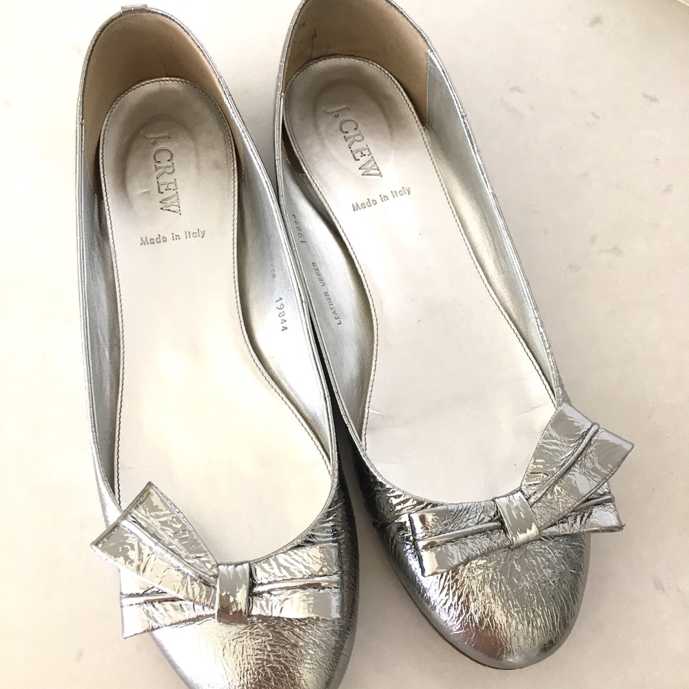 J CREW WOMEN'S MIRRORED BALLET FLATS SZ 9