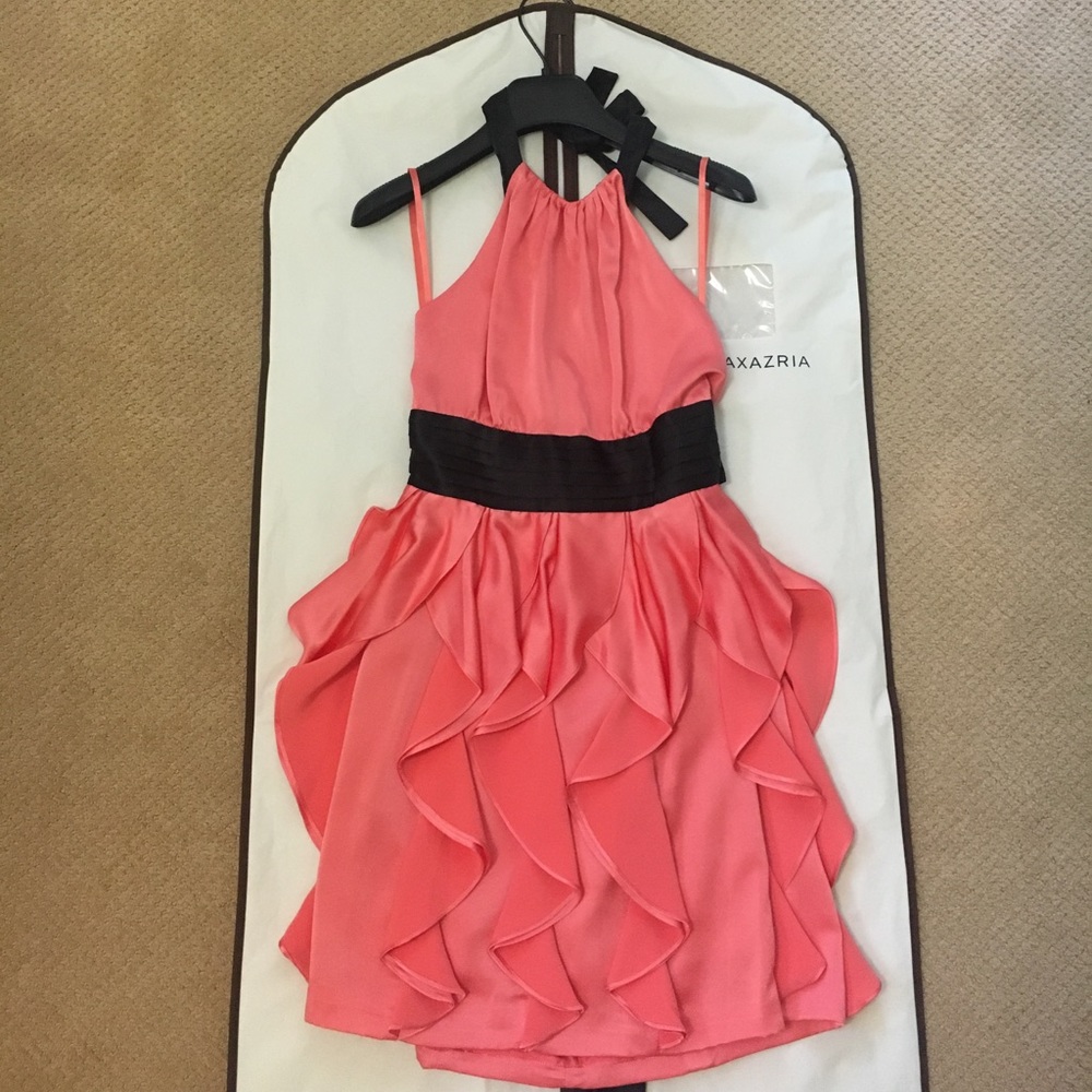 BCBGMaxAzria Layla Coral Halter Dress