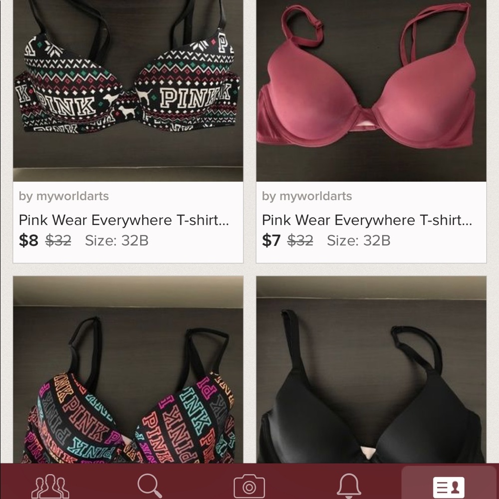 Victoria’s Secret Pink Bras 32b 8 bras for $25