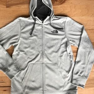 North Face gray zip up