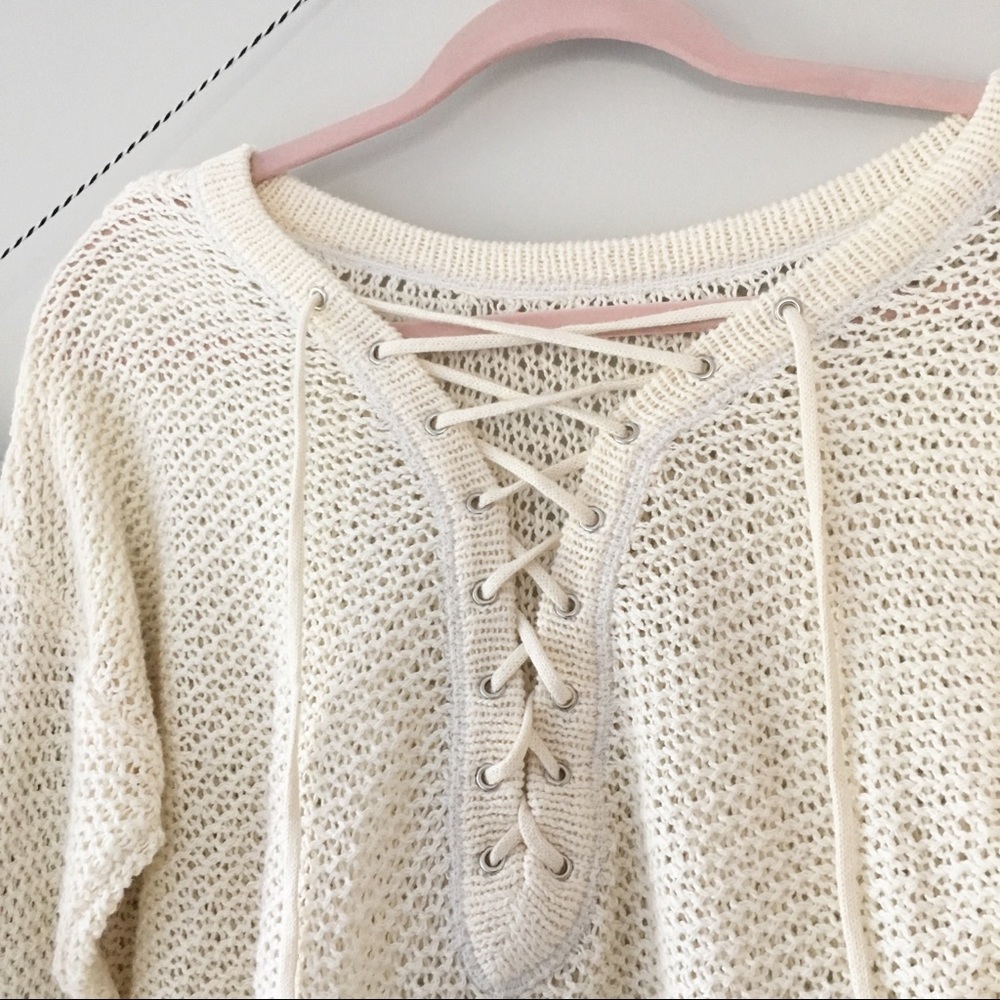TAKING OFFERS Urban Outiftters Lace Up Sweater