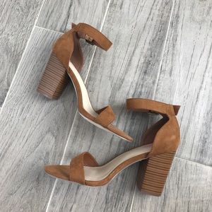 Camel Stacked Heels