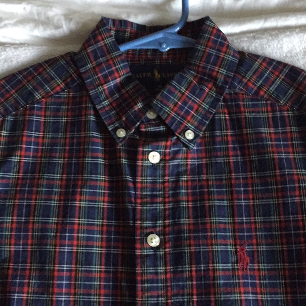 💙 NWT!  Ralph Lauren Plaid Oxford