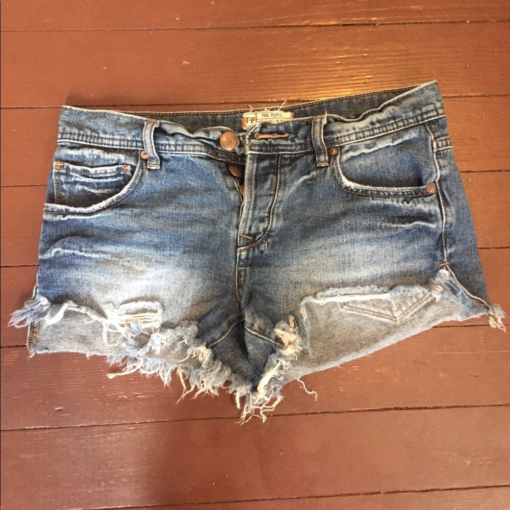 Free people jean shorts