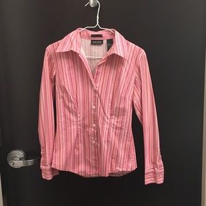 Pink button down shirt