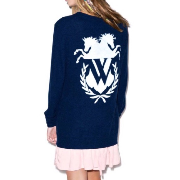 Wildfox Sweaters - Wildfox 'old school logo' cardigan size m