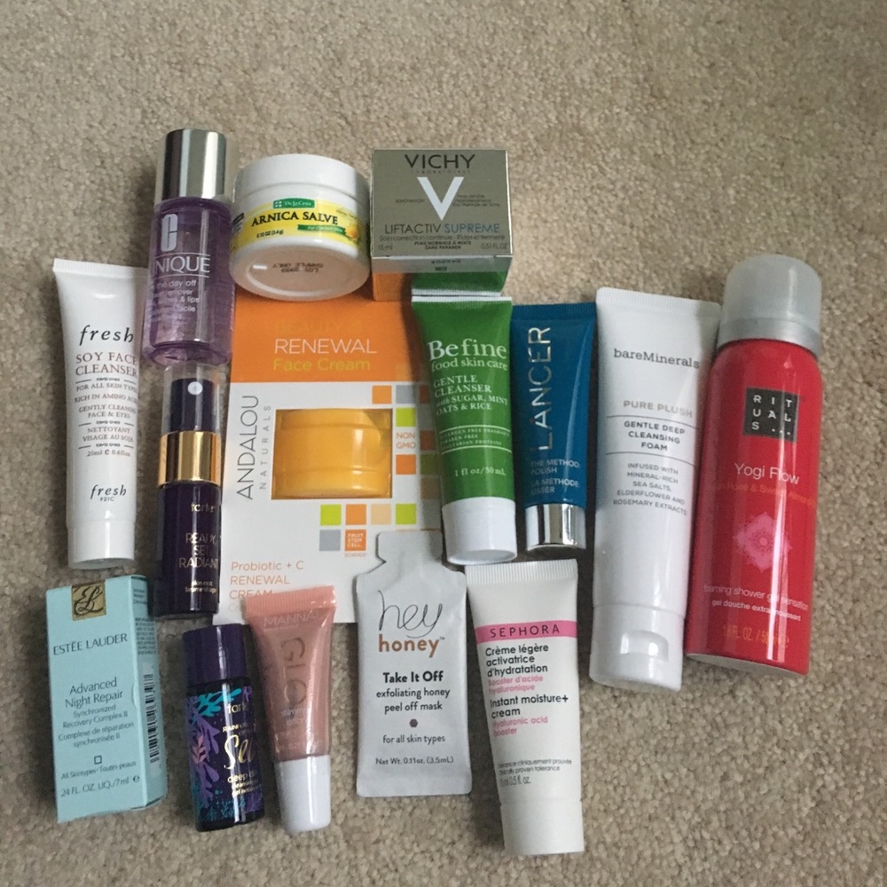 Skincare Sample LOT 💛 Tarte, Lancer, Fresh & more