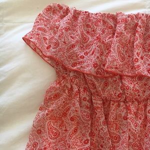 Coral paisley dress