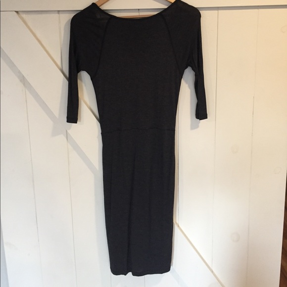 CeCe by Cynthia Steffe Grey Fitted Jersey Dress - Picture 5 of 5