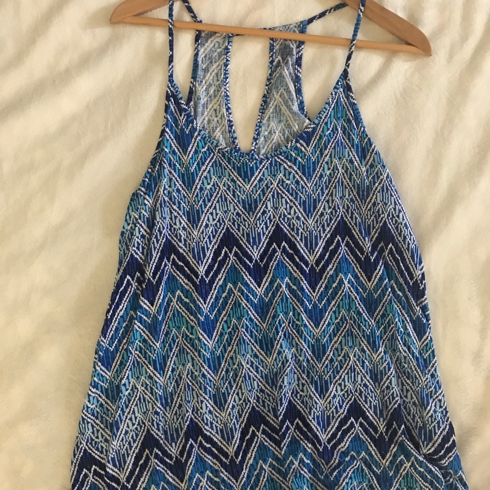 Old Navy, cobalt blue, Aztec print tank top