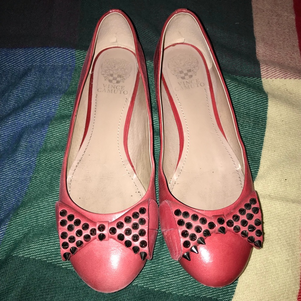 Vince Camaro Spike Bow Ballet Flats