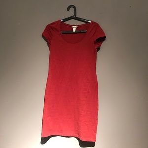 Burnt orange/red T-shirt dress - perfect for fall!