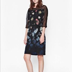 French Connection Nightfall Sheer Floral Dress