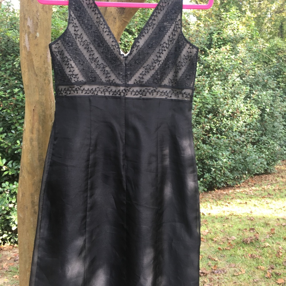 Black silk cocktail dress