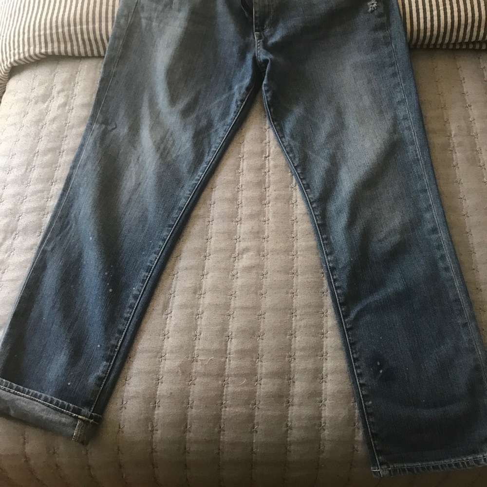 Paige light blue denim Jimmy Jimmy Crop jean