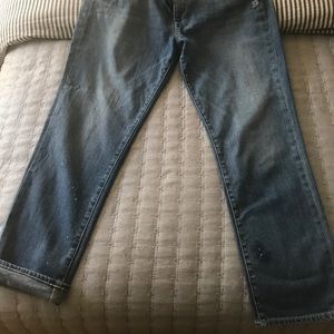 Paige light blue denim Jimmy Jimmy Crop jean