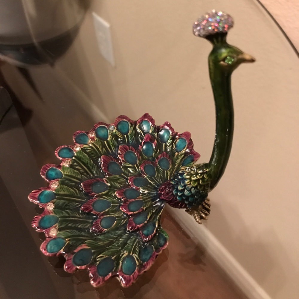 Peacock jewelry holder