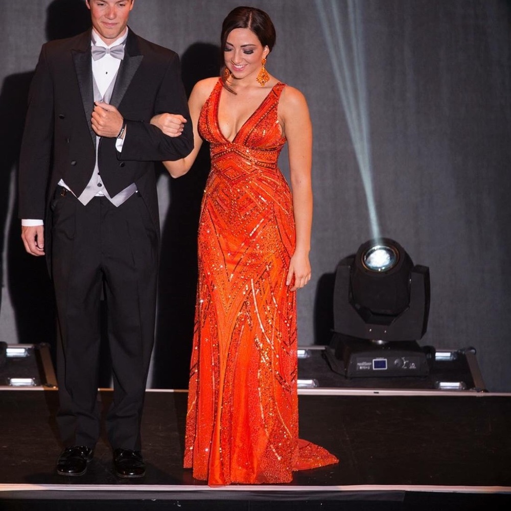 Gorgeous hand beaded Scala gown!