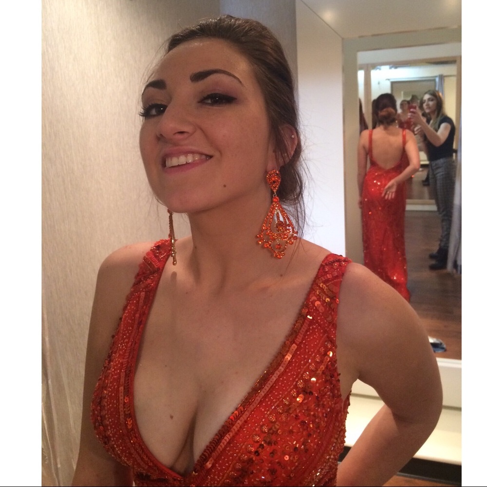 Gorgeous hand beaded Scala gown! - Picture 2 of 3