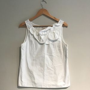 J. Crew 100% Cotton White Blouse Career Size 8