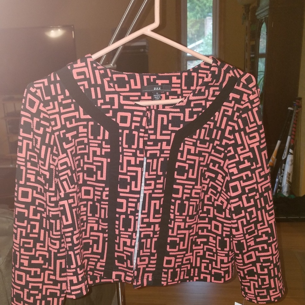 PRICE DROP on NEW Orange and Black Bolero Jacket