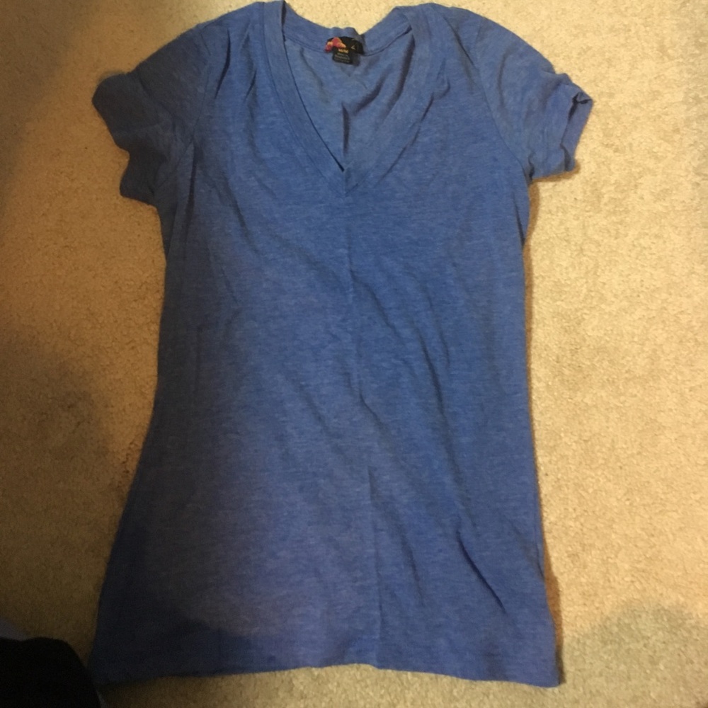 Blue fitted tee