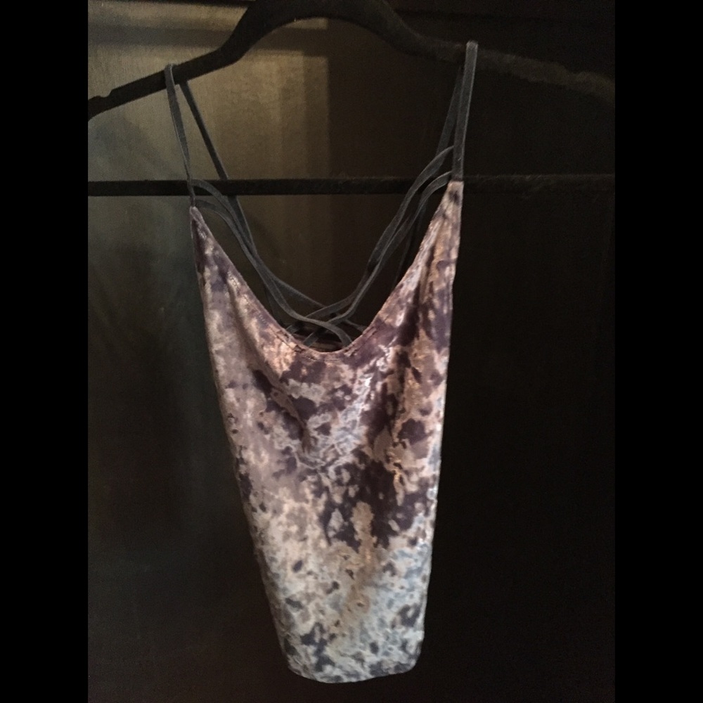 Blue Crushed Velvet Cami!