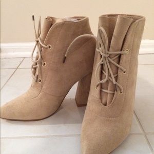 Light beige ankle booties