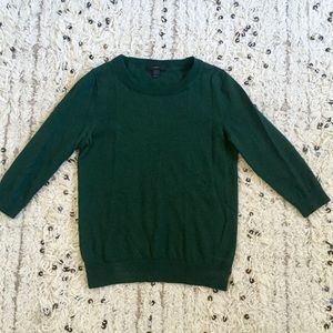 J.Crew - Green 3/4 Sleeve Sweater