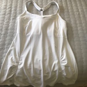 White workout tank