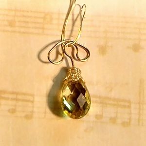 #0163 Lemon Citrine Briolette Pendant