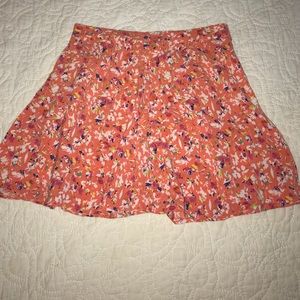Orange Floral skirt