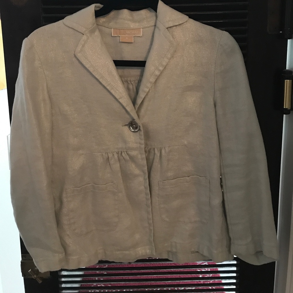 SOLD!!! Michael Kors gray with a shimmer blazer