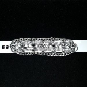 Silver tone bracelet