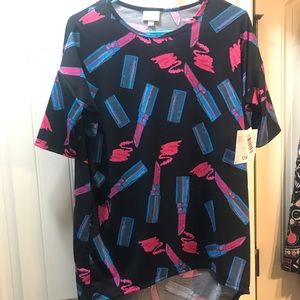 Lularoe XXS Lipstick Irma BNWT Unicorn! Black back
