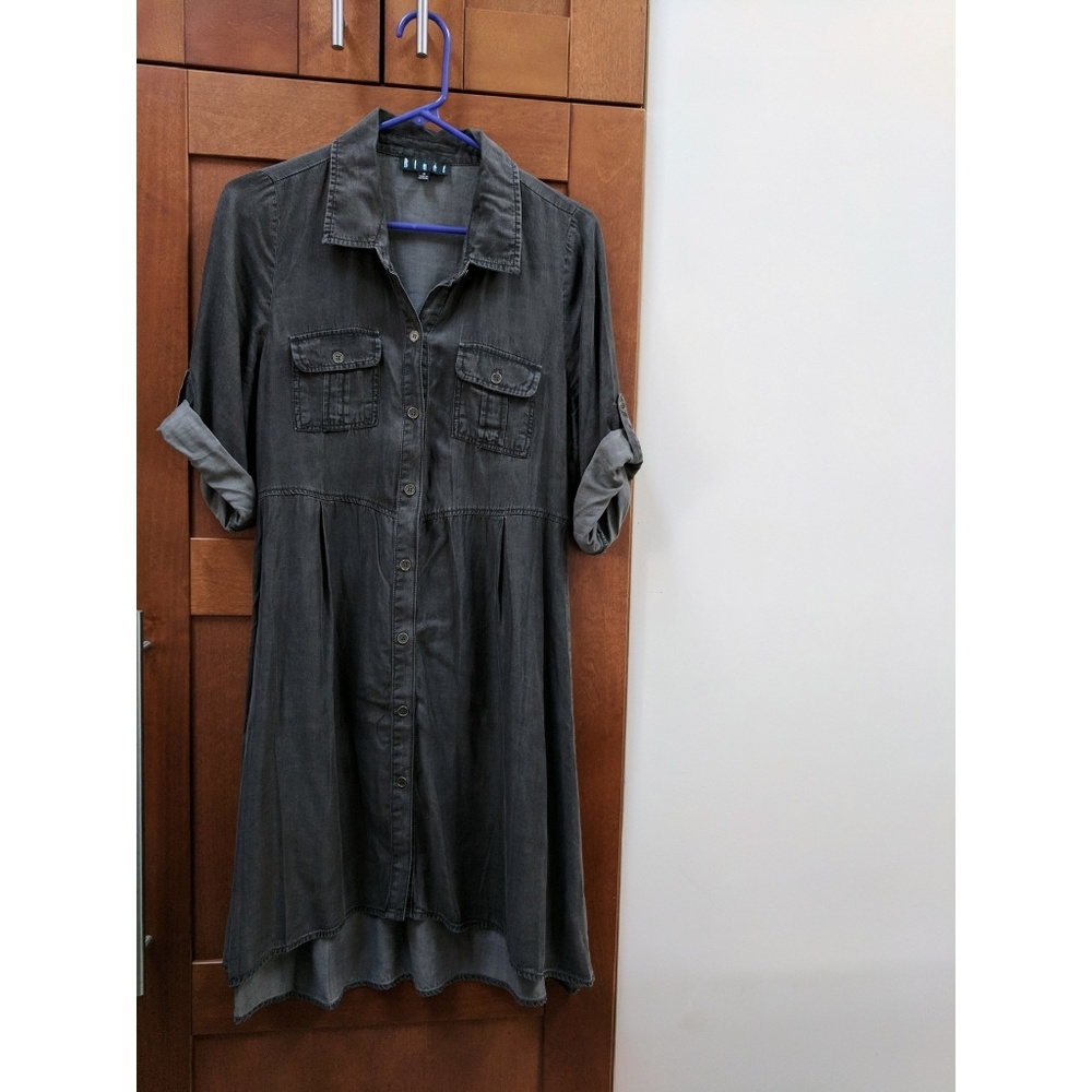 Charcoal gray denim dress