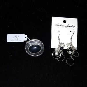 Earrings and ring combo