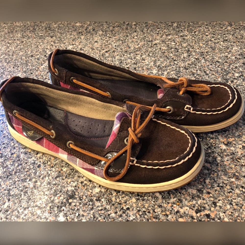 Purple Plaid Sperrys