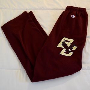 UNISEX Maroon Champion Fleece Lined Sweatpants