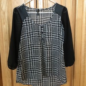 Black and White checkered blouse