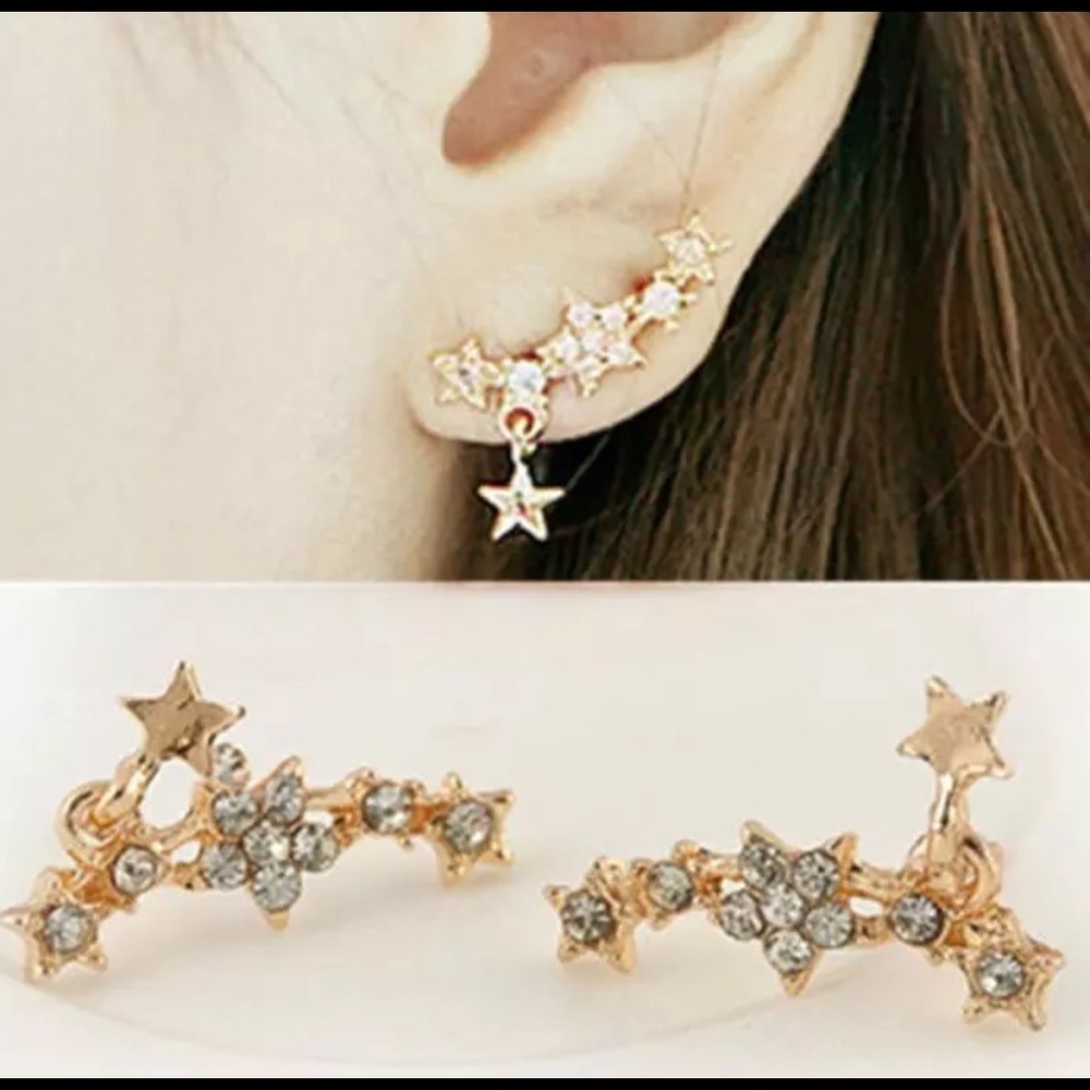CUFF EARRINGS SPARKLE STARS