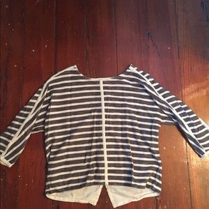 Madewell cropped stripped top