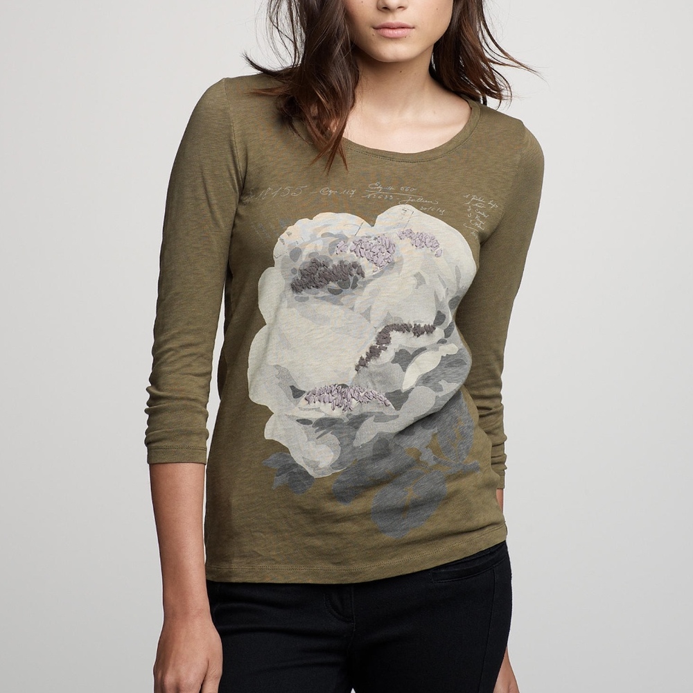 J CREW CAMOFLEUR ART TEE SIZE M