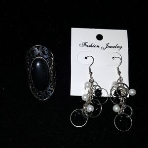 Earrings and ring combo