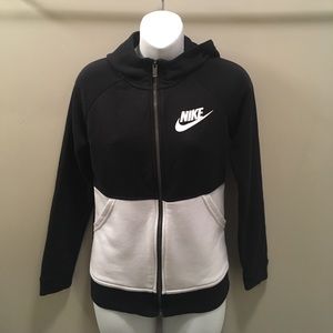 Black & White Nike Zip-up Hoodie