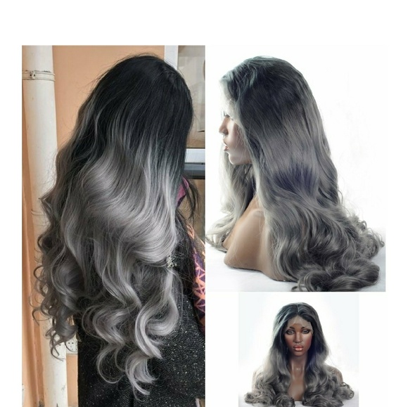 Gray Black Bodywave Beauty Lacefront Wig 22-24inch