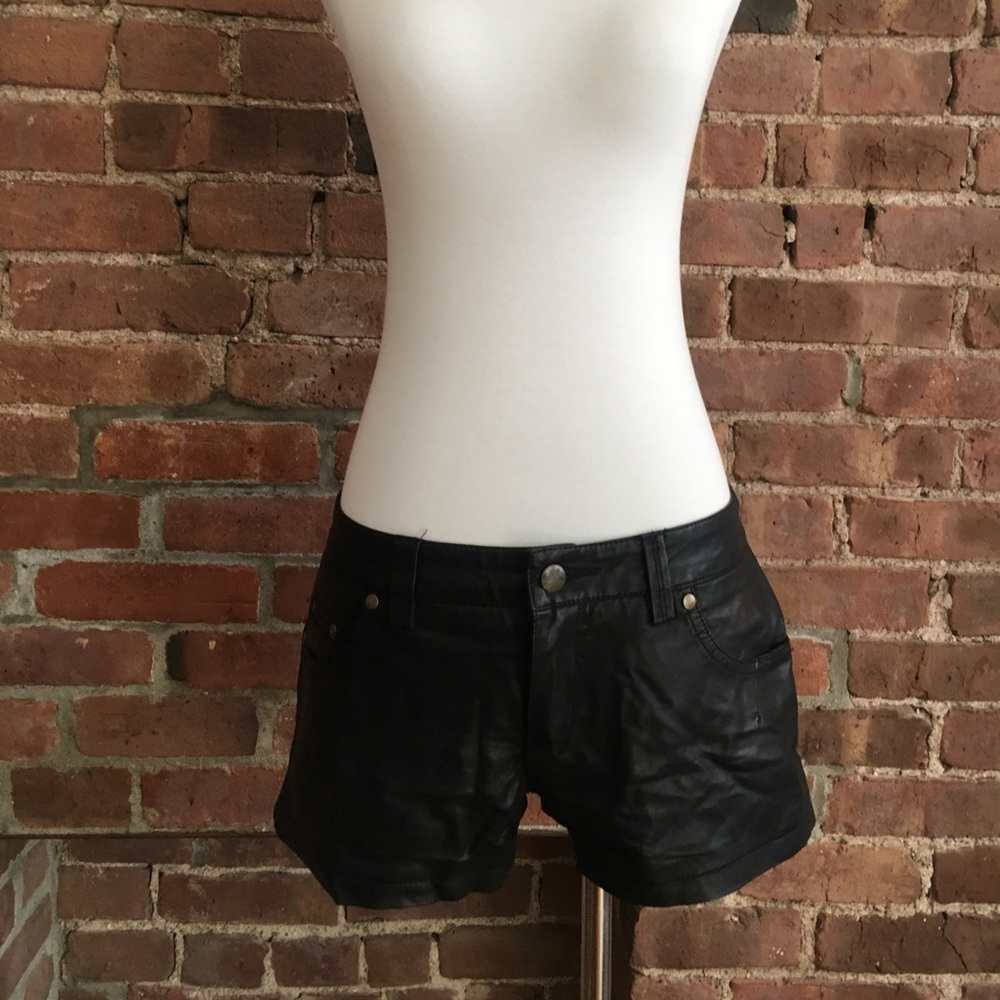 Free People Vegan Faux Leather Shorts
